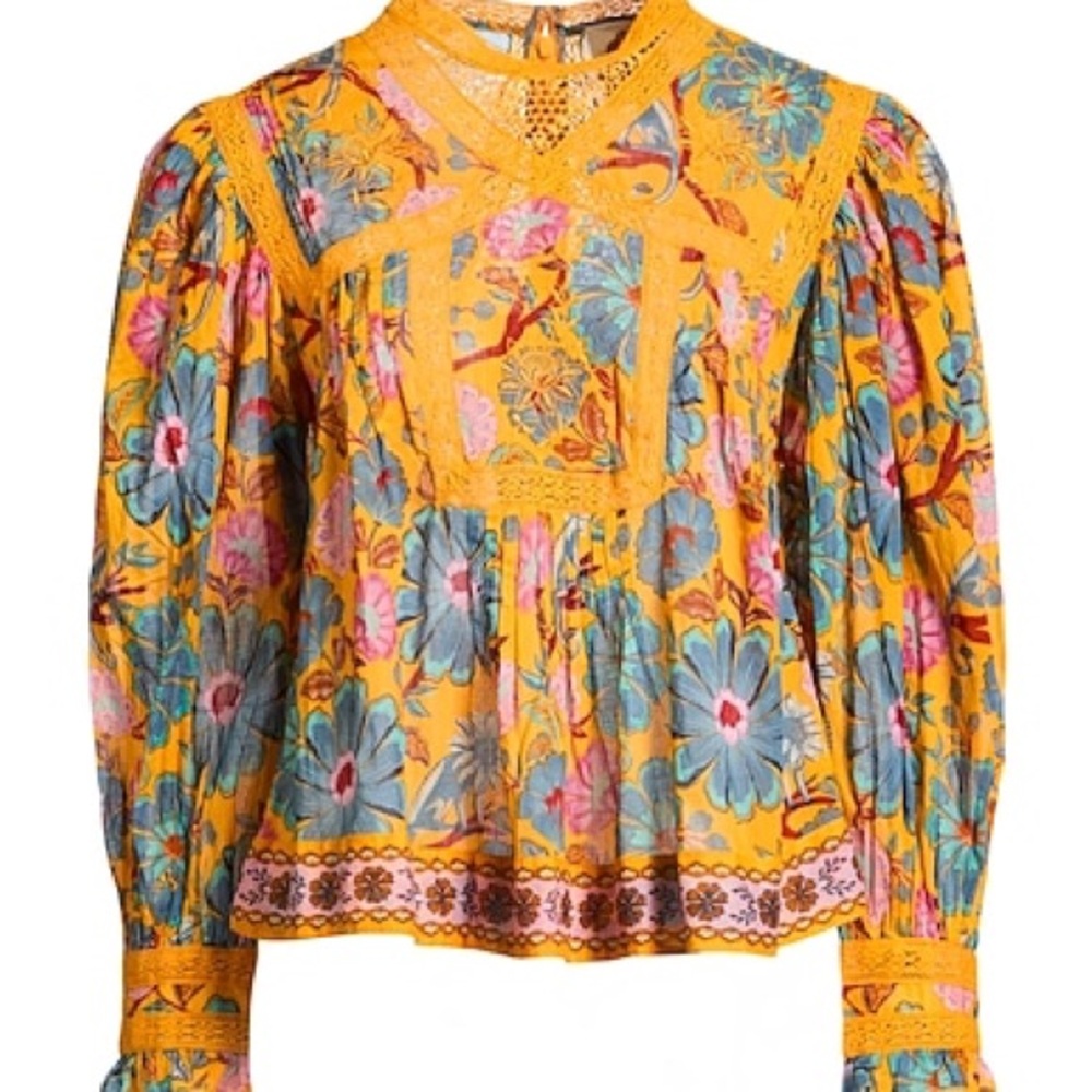 Farm Rio Floral Yellow Blouse